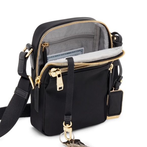 Tumi Voyageur Persia Black and Gold Crossbody Bag - Picture 3 of 5